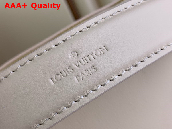 Louis Vuitton Side Trunk MM Handbag in Chalk Grained Calf Leather Replica