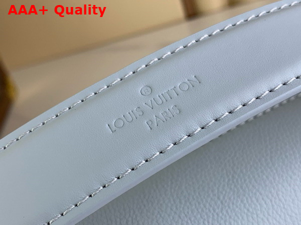 Louis Vuitton Side Trunk MM Handbag in Sky Blue Grained Calf Leather Replica