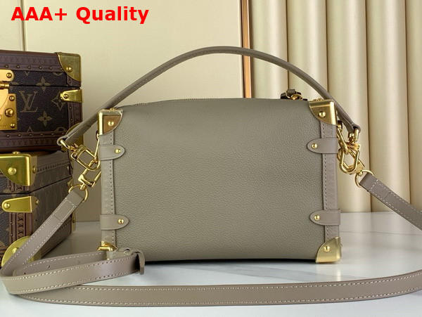 Louis Vuitton Side Trunk MM Handbag in Taupe Grained Calf Leather M25072 Replica