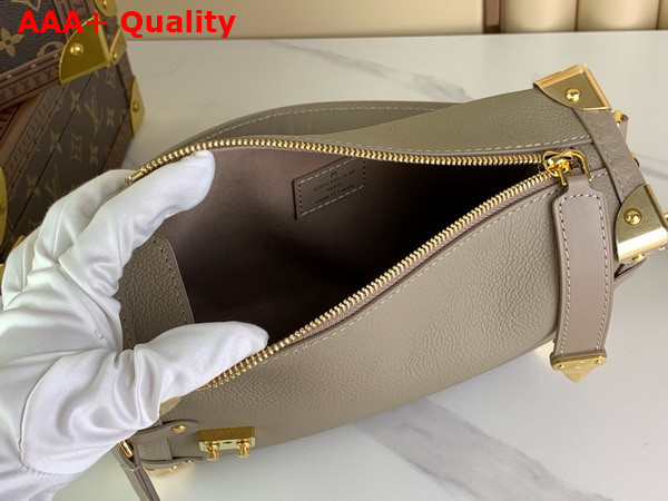 Louis Vuitton Side Trunk MM Handbag in Taupe Grained Calf Leather M25072 Replica