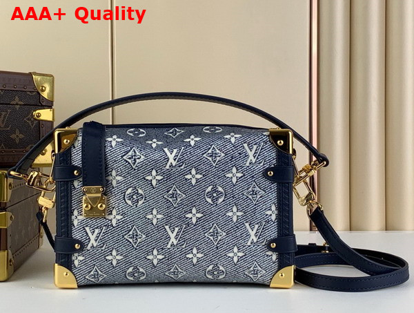 Louis Vuitton Side Trunk in Blue Monoglam Coated Canvas M22944 Replica