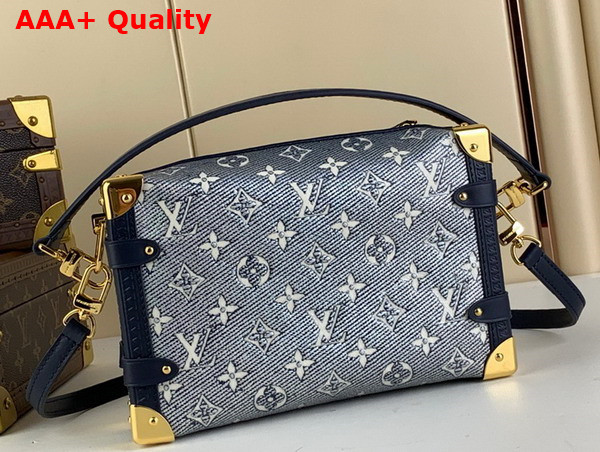 Louis Vuitton Side Trunk in Blue Monoglam Coated Canvas M22944 Replica