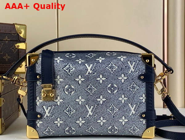 Louis Vuitton Side Trunk in Blue Monoglam Coated Canvas M22944 Replica