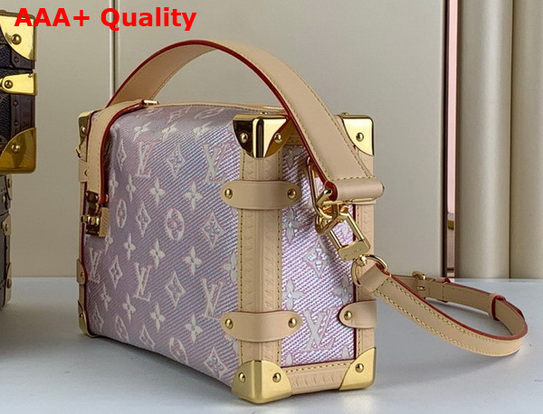 Louis Vuitton Side Trunk in Iridescent Monoglam Coated Canvas Replica