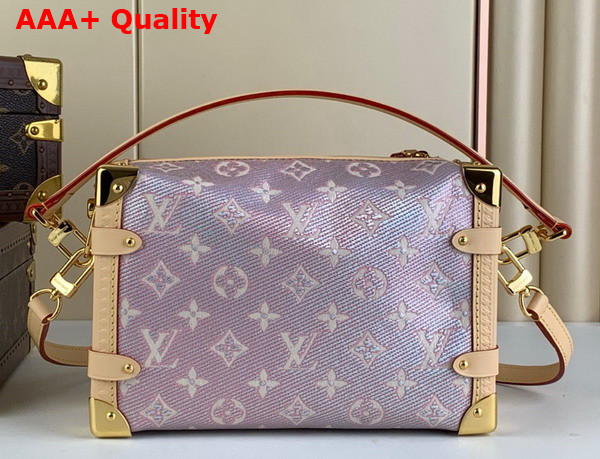 Louis Vuitton Side Trunk in Iridescent Monoglam Coated Canvas Replica