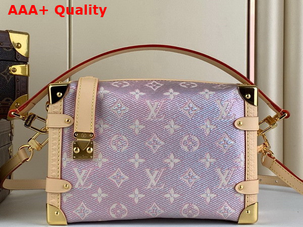 Louis Vuitton Side Trunk in Iridescent Monoglam Coated Canvas Replica