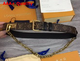 Louis Vuitton Signature Chain 35mm Belt Brown M0180S Replica