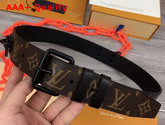 Louis Vuitton Signature Chain 35mm Belt Brown Monogram Macassar Canvas M0180U Replica