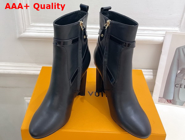 Louis Vuitton Silhouette Ankle Boot in Black Calf Leather Replica