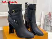 Louis Vuitton Silhouette Ankle Boot in Black Calf Leather Replica