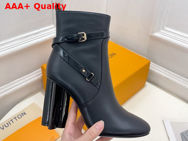 Louis Vuitton Silhouette Ankle Boot in Black Calf Leather Replica