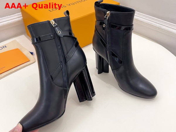 Louis Vuitton Silhouette Ankle Boot in Black Calf Leather Replica