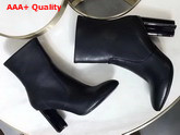 Louis Vuitton Silhouette Ankle Boot in Black Plain Calf Leather Replica