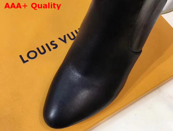 Louis Vuitton Silhouette Ankle Boot in Black Plain Calf Leather Replica