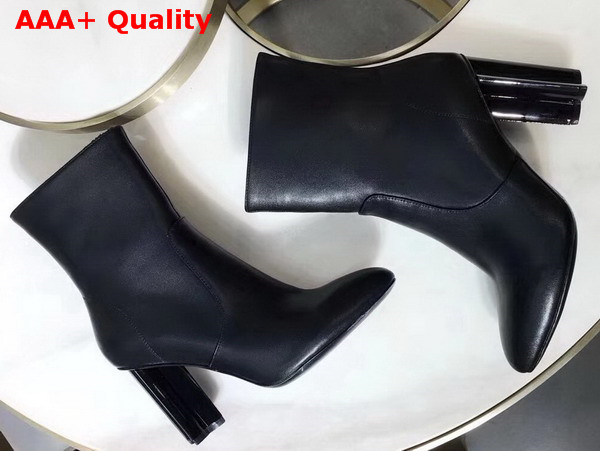 Louis Vuitton Silhouette Ankle Boot in Black Plain Calf Leather Replica