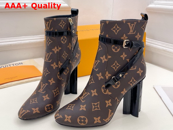 Louis Vuitton Silhouette Ankle Boot in Monogram Canvas Replica