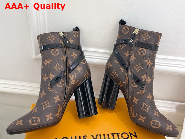 Louis Vuitton Silhouette Ankle Boot in Monogram Canvas Replica