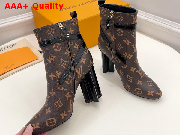 Louis Vuitton Silhouette Ankle Boot in Monogram Canvas Replica