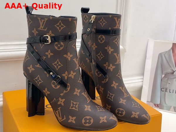 Louis Vuitton Silhouette Ankle Boot in Monogram Canvas Replica