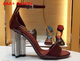 Louis Vuitton Silhouette Sandal Bordeaux Patent Calf Leather Replica