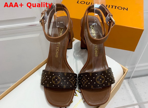 Louis Vuitton Silhouette Sandal Cacao Brown Patent Monogram Canvas 1AAZVQ Replica