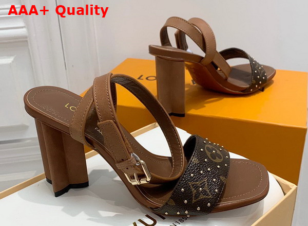 Louis Vuitton Silhouette Sandal Cacao Brown Patent Monogram Canvas 1AAZVQ Replica