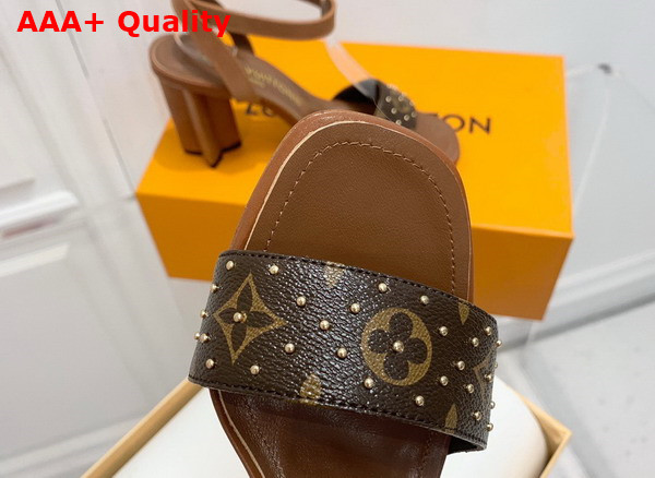 Louis Vuitton Silhouette Sandal Cacao Brown Patent Monogram Canvas 1AAZVQ Replica