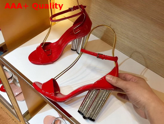 Louis Vuitton Silhouette Sandal Red Patent Calf Leather Replica