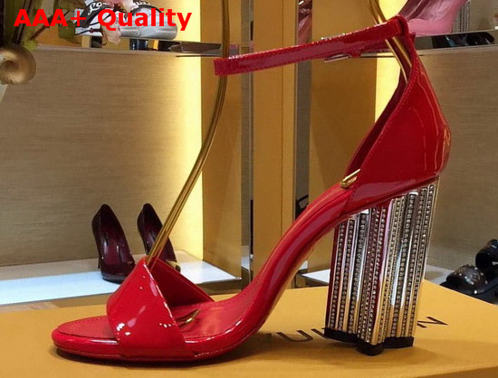 Louis Vuitton Silhouette Sandal Red Patent Calf Leather Replica