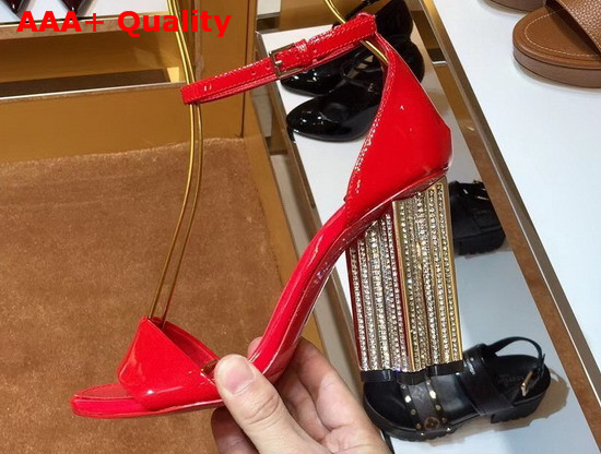 Louis Vuitton Silhouette Sandal Red Patent Calf Leather Replica