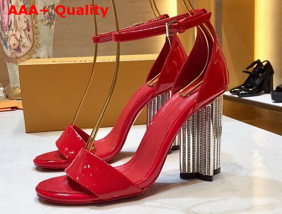 Louis Vuitton Silhouette Sandal Red Patent Calf Leather Replica