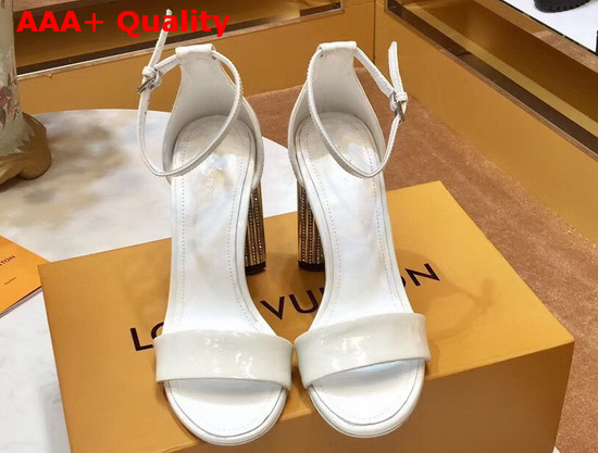 Louis Vuitton Silhouette Sandal White Patent Calf Leather Replica