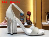 Louis Vuitton Silhouette Sandal White Patent Calf Leather Replica