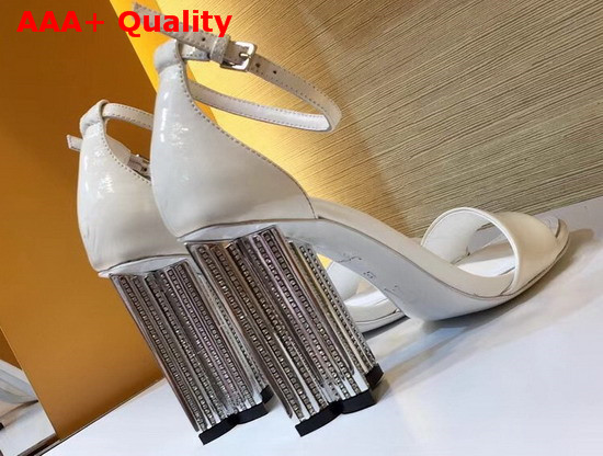 Louis Vuitton Silhouette Sandal White Patent Calf Leather Replica