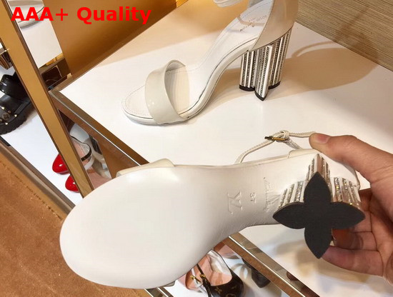 Louis Vuitton Silhouette Sandal White Patent Calf Leather Replica