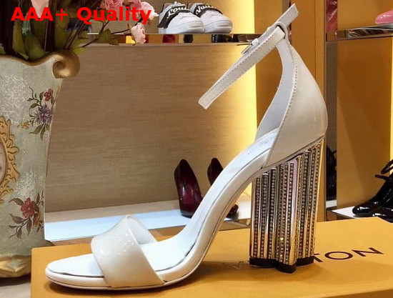 Louis Vuitton Silhouette Sandal White Patent Calf Leather Replica