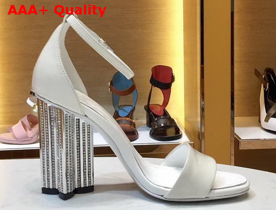 Louis Vuitton Silhouette Sandal White Patent Calf Leather Replica