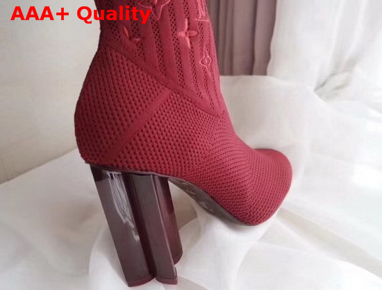 Louis Vuitton Silhouette Thigh Boot in Red Stretch Fabric Replica