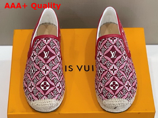 Louis Vuitton Since 1854 Bidart Espadrille Bordeaux Red Jacquard Since 1854 Textile Replica