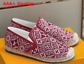 Louis Vuitton Since 1854 Bidart Espadrille Bordeaux Red Jacquard Since 1854 Textile Replica