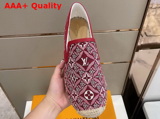 Louis Vuitton Since 1854 Bidart Espadrille Bordeaux Red Jacquard Since 1854 Textile Replica