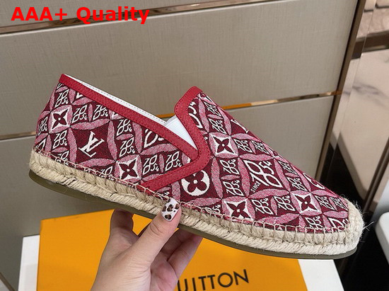 Louis Vuitton Since 1854 Bidart Espadrille Bordeaux Red Jacquard Since 1854 Textile Replica