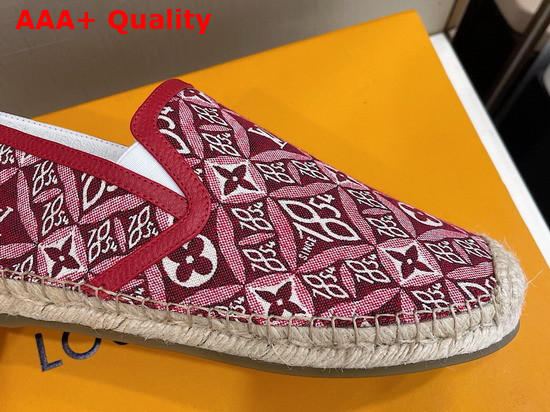 Louis Vuitton Since 1854 Bidart Espadrille Bordeaux Red Jacquard Since 1854 Textile Replica