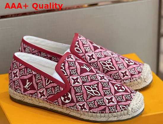 Louis Vuitton Since 1854 Bidart Espadrille Bordeaux Red Jacquard Since 1854 Textile Replica