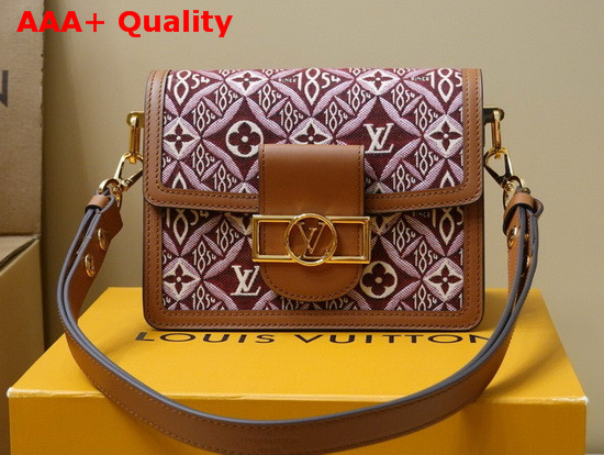 Louis Vuitton Since 1854 Dauphine Mini Handbag Bordeaux Jacquard Since 1854 Textile M57172 Replica