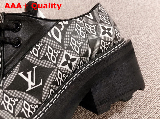 Louis Vuitton Since 1854 LV Beaubourg Platform Derby Shoes in Gray Jacquard Textile 1A8D3G Replica