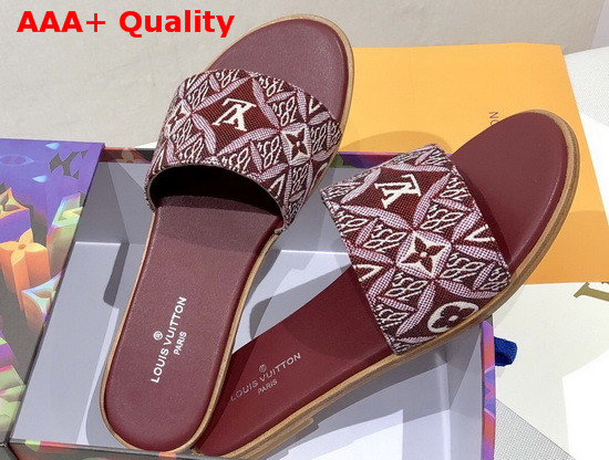 Louis Vuitton Since 1854 Lock It Flat Mule Bordeaux 1A8D79 Replica