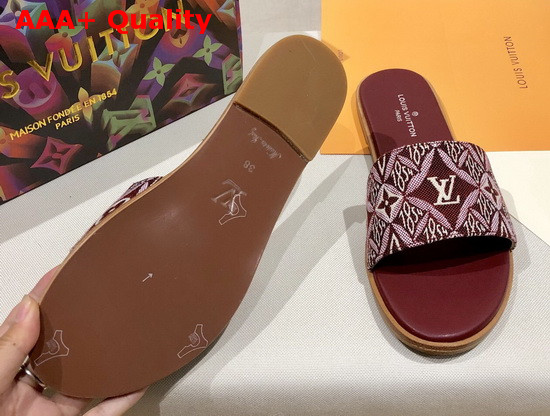 Louis Vuitton Since 1854 Lock It Flat Mule Bordeaux 1A8D79 Replica