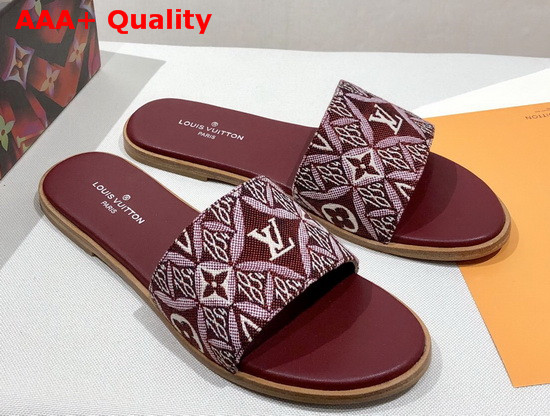 Louis Vuitton Since 1854 Lock It Flat Mule Bordeaux 1A8D79 Replica