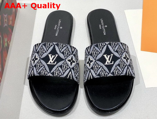 Louis Vuitton Since 1854 Lock It Flat Mule Gris 1A8D6A Replica